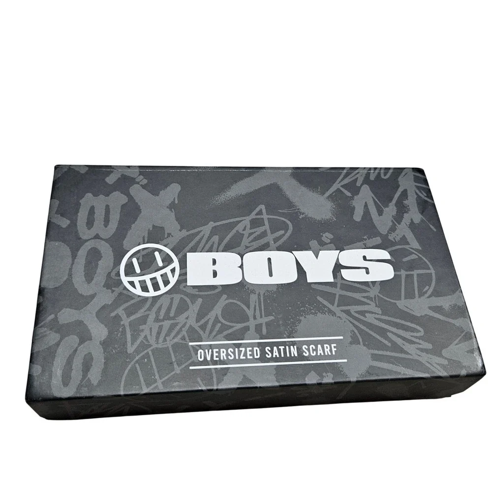 The Boys Oversized Satin Scarf Unisex OSFA Green Graphic Streetwear Cybercore